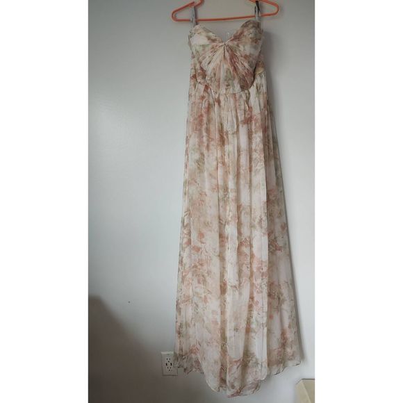 Jenny Yoo Nyla blush convertible A-line floor length dress size 14 NWT - Picture 4 of 15